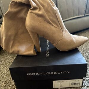 French Connection Women's Beige Heeled Boots